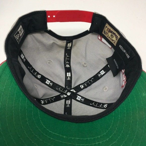 Chicago Bulls Windy City Baseball Cap NBA Gray Red New Era Size M/L Snapback Hat - Picture 11 of 12